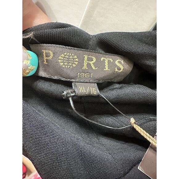 NWT PORTS 1961 Black Split Sleeve Silk Lined Ruched Waist Dress Sz XL $495 - Picture 15 of 15